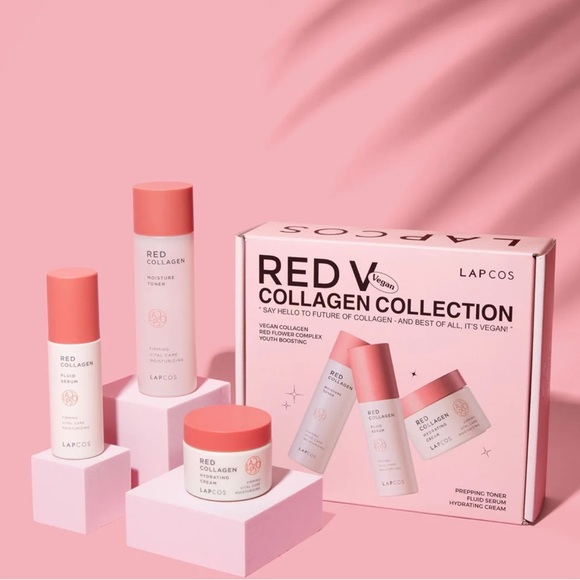 LAPCOS | Red Vegan Collagen 3-Step Set NEW IN BOX - Picture 2 of 12